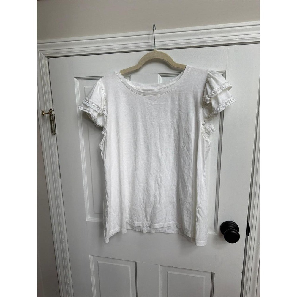 Lilly Pulitzer Clover Top in Resort White short sleeve women's xl